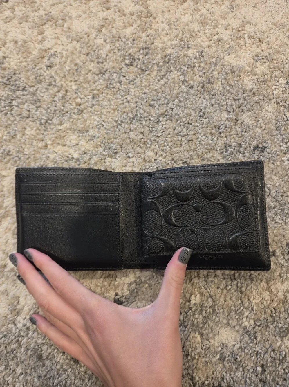 COACH - Black Signature Wallet with Insert (authentic)